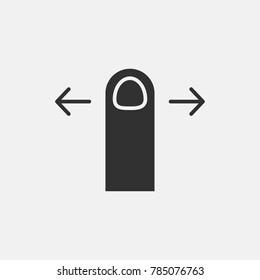 Moving the finger right and left icon illustration isolated vector sign symbol