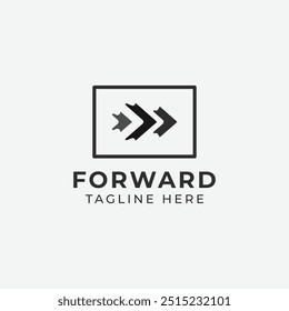 moving forward, arrow shape logo simple illustration design