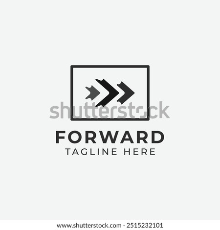moving forward, arrow shape logo simple illustration design