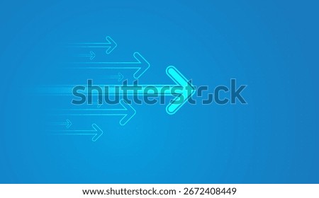 The Moving Forward Arrows to The Succes Of Finance and Economic Concepts Abstract vector, illustration Elements. Moving Arrowws blue for Forex Trading.