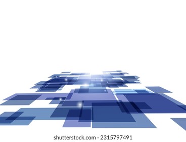 moving forward blue network white background