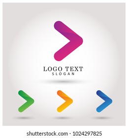 Moving Forward & Next Logo. Symbol & Icon Vector Template.