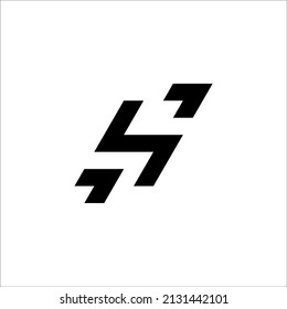 Moving forward S logo. initials s vector.