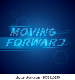 Moving Forward Text in Tech Style