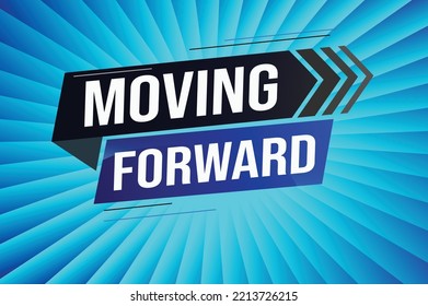 moving forward word concept vector illustration with lines 3d style for social media landing page, template, ui, web, mobile app, poster, banner, flyer, background, gift card, coupon, label, wallpaper