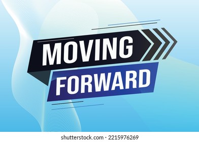 moving forward word concept vector illustration with lines 3d style for social media landing page, template, ui, web, mobile app, poster, banner, flyer, background, gift card, coupon, label, wallpaper - Shutterstock ID 2215976269