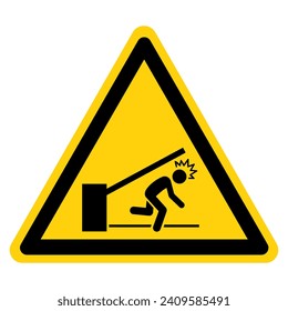 Moving Gate Hazard Symbol Sign, Vector Illustration, Isolate On White Background Label .EPS10