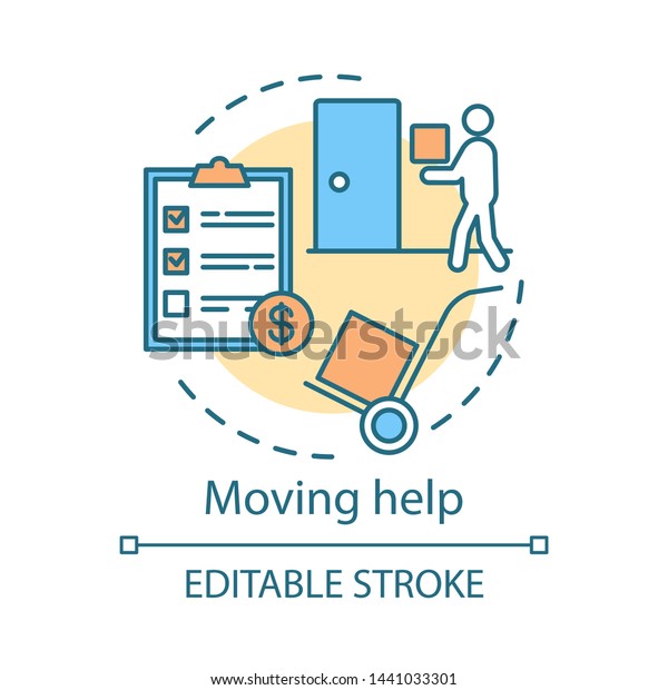 Moving Help Concept Icon Home Service Royalty Free Stock Image