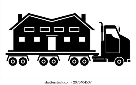 Moving Home Icon, Home Logistic Packer, Mover Vector Art Illustration