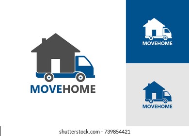 Moving Home Logo Template Design