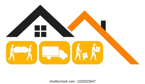 Desplazamiento de la imagen del servicio doméstico en calidad vectorial.