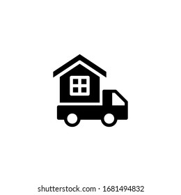 Icono de vector doméstico en diseño plano sólido negro aislado en fondo blanco