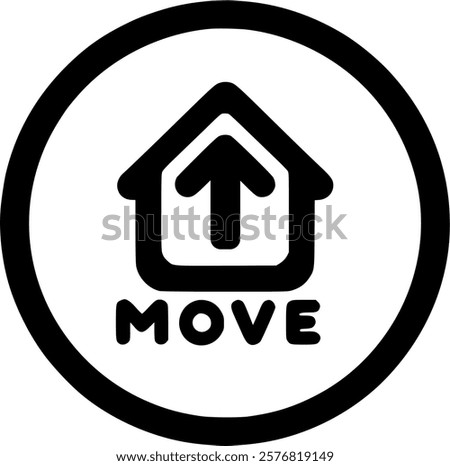 Moving house button, transportation vector icon. filled flat sign for mobile concept and web sign, symbol, vector, art