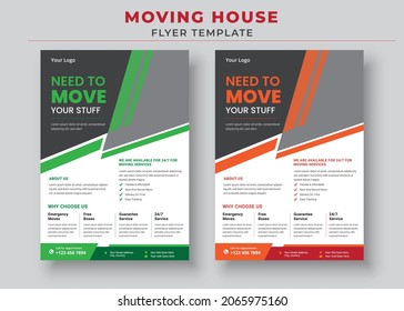 Moving House Flyer Templates, Need To Move Flyer, Moving Made Fast And Simple Flyer