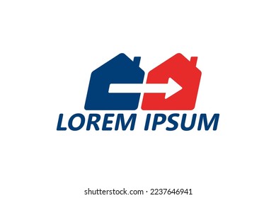 Vector de diseño de plantilla de logotipo de la casa móvil
