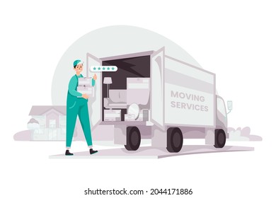 Moving house services illustration concept
