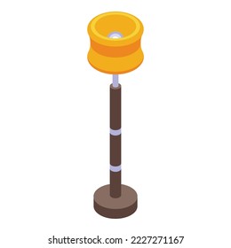 Moving house services lamp icon isometric vector. Home move. Box service pack