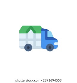 moving house vector icon. real estate icon flat style. perfect use for logo, presentation, website, and more. simple modern icon design color style