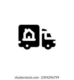 moving house vector icon. real estate icon solid style. perfect use for logo, presentation, website, and more. simple modern icon design glyph style