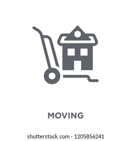 Moving icon. Moving design concept from Delivery and logistic collection. Simple element vector illustration on white background.