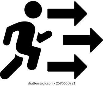 Moving Icon Glyph Vector Illustration