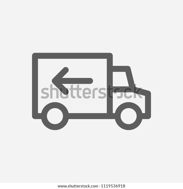 Moving icon line symbol. Isolated vector\
illustration of  icon sign concept for your web site mobile app\
logo UI design.