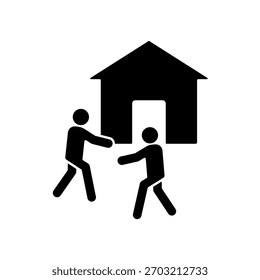 moving icon outline editable stroke line drawing eps.