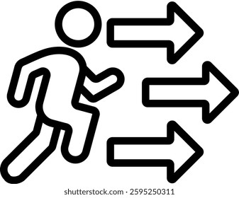 Moving Icon Outline Vector Illustration