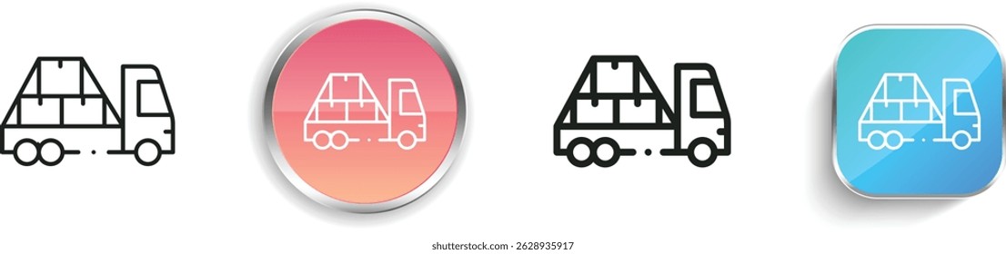 moving icon. Thin Linear, Regular and Button Style Design Isolated On White Background