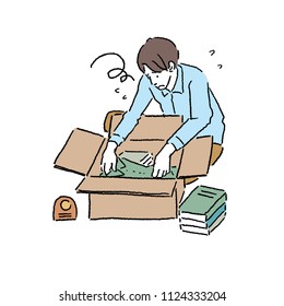 Moving illustrations for moving packing