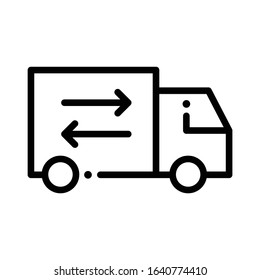 Moving In, Moving Out Service Icon. Simple Vector line icon. EPS 10