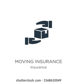 Moving insurance icon vector. Trendy flat moving insurance icon from insurance collection isolated on white background. Vector illustration can be used for web and mobile graphic design, logo, eps10