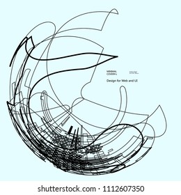 Moving lines of abstract background  