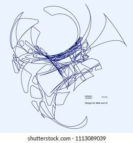 Movendo linhas do plano de fundo abstrato 