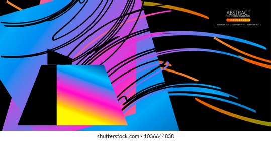 Moving lines of abstract background for design