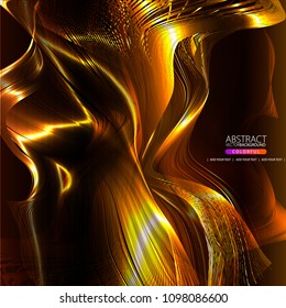 Moving lines of abstract background for design