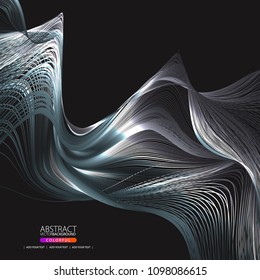 Moving lines of abstract background for design