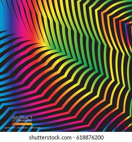 Moving  lines of abstract background for design