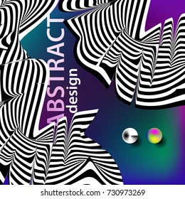 Moving lines of abstract background for design