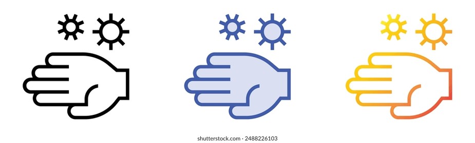 moving machinery icon. Linear, Blue Fill and Gradient Style Design Isolated On White Background