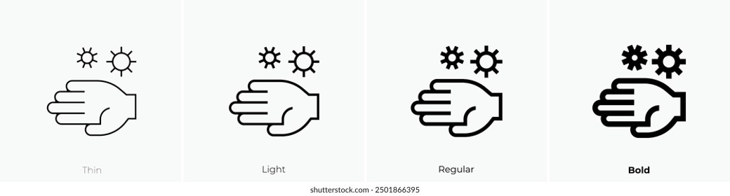 moving machinery icon. Thin, Light Regular And Bold style design isolated on white background