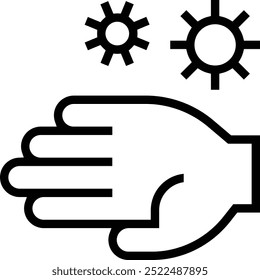 Icono de maquinaria en movimiento. Diseño de estilo lineal delgado aislado sobre fondo blanco