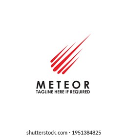 Moving meteor logo design vector template