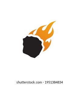 Moving meteor logo design vector template