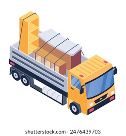 Moving Out Isometric Style Icons