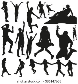 Moving and Posing People Silhouettes