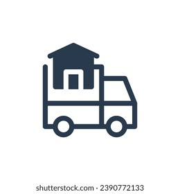 Moving Process for Real Estate Transactions Vector Icon Illustration