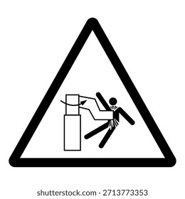 Moving Robot Symbol Sign,Vector Illustration, Isolated On White Background Label.EPS10