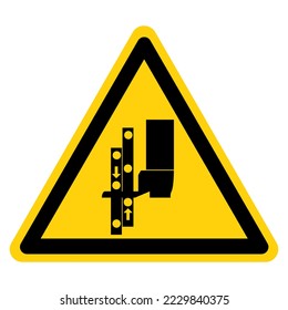 Moving rungs can pinch and crush Symbol Sign, Vector Illustration, Isolate On White Background Label .EPS10