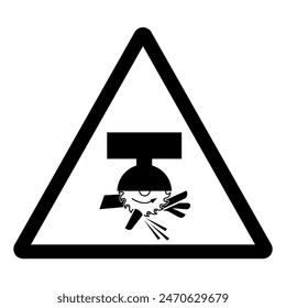 Moving Saw Blade On Swing Machine Can Cut Symbol Sign, Vector Illustration, Isolate On White Background Label .EPS10